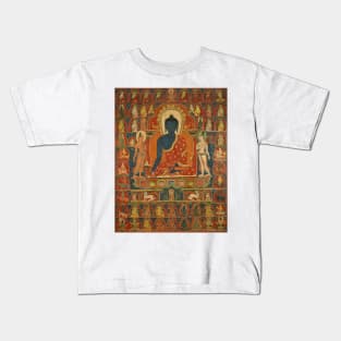 Medicine Buddha Tibetan Buddhist Thangka Reproduction Kids T-Shirt